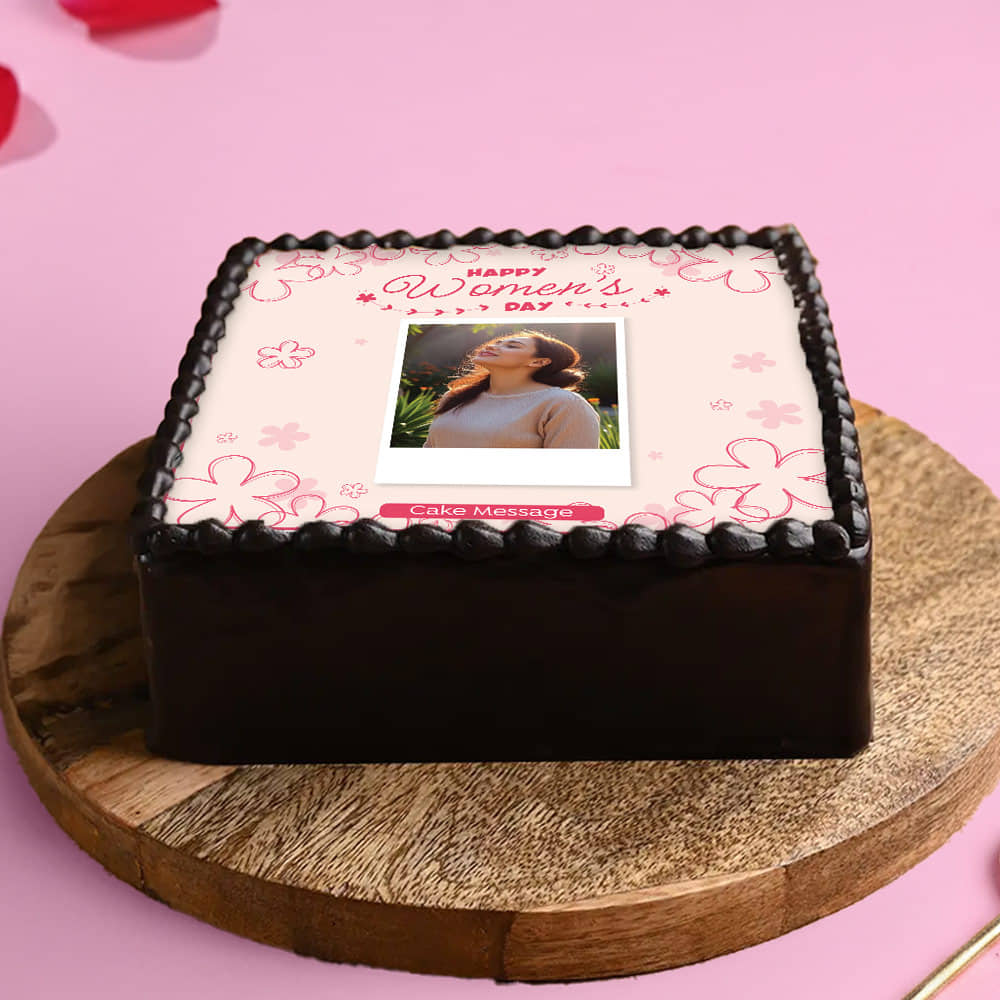 Happy Womens Day Photo Cake