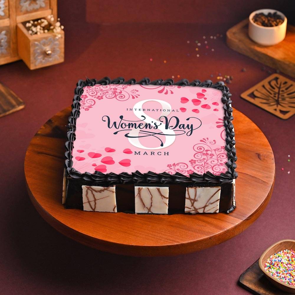 Happy Women's Day Cakes With Name Edit | ケーキ, クラフト