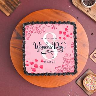 Happy Womens Day Poster Cake