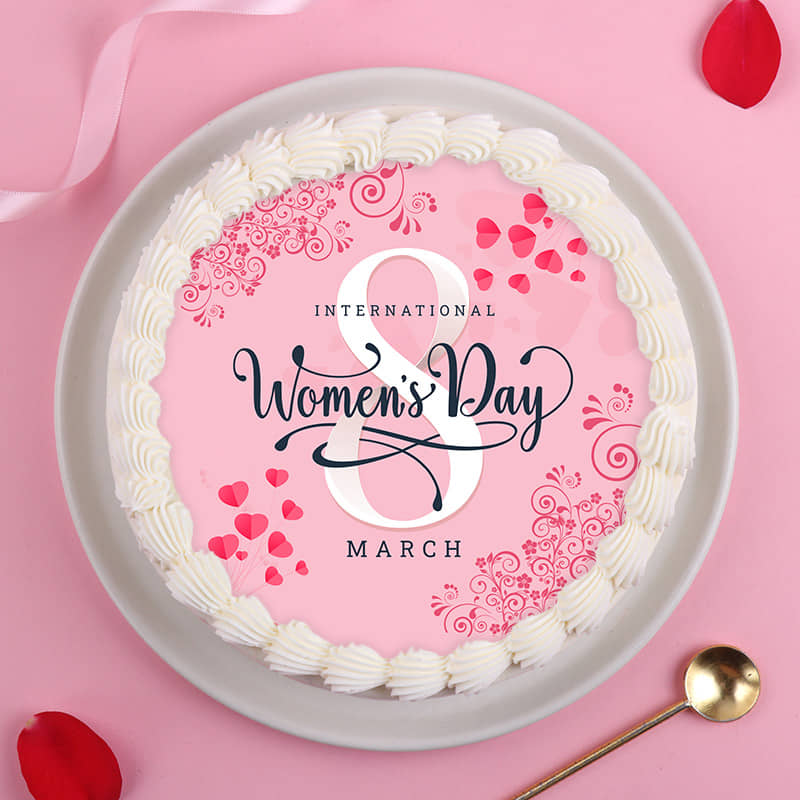 Happy Womens Day Poster Cake