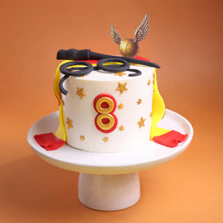 Harry Potter Birthday Cake with Wand