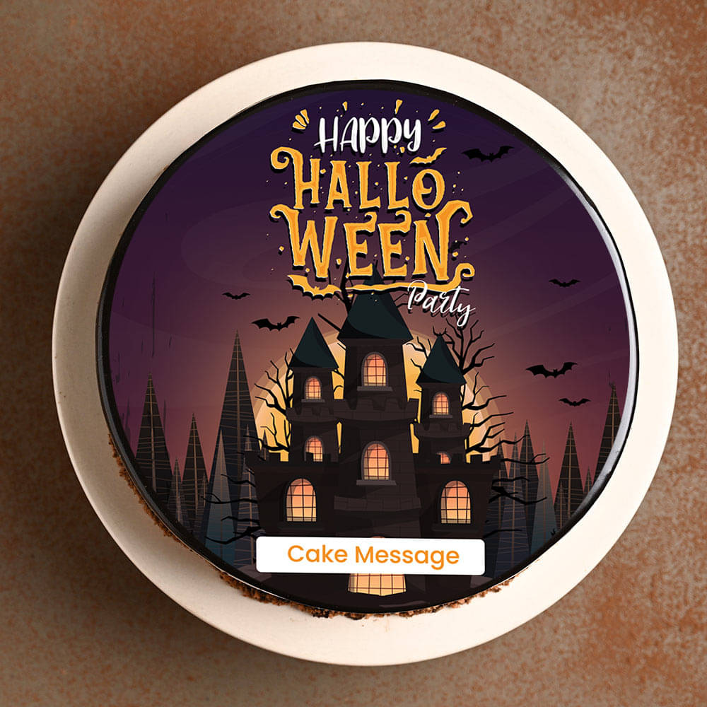 Haunted Manor Halloween Cake
