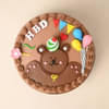 Top View of HBD Cutesy Teddy Cream Cake