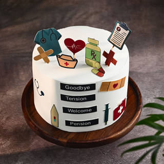 Healthcare Theme Retirement Cake