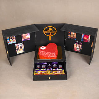 Heart Red Velvet Cake Surprise Box