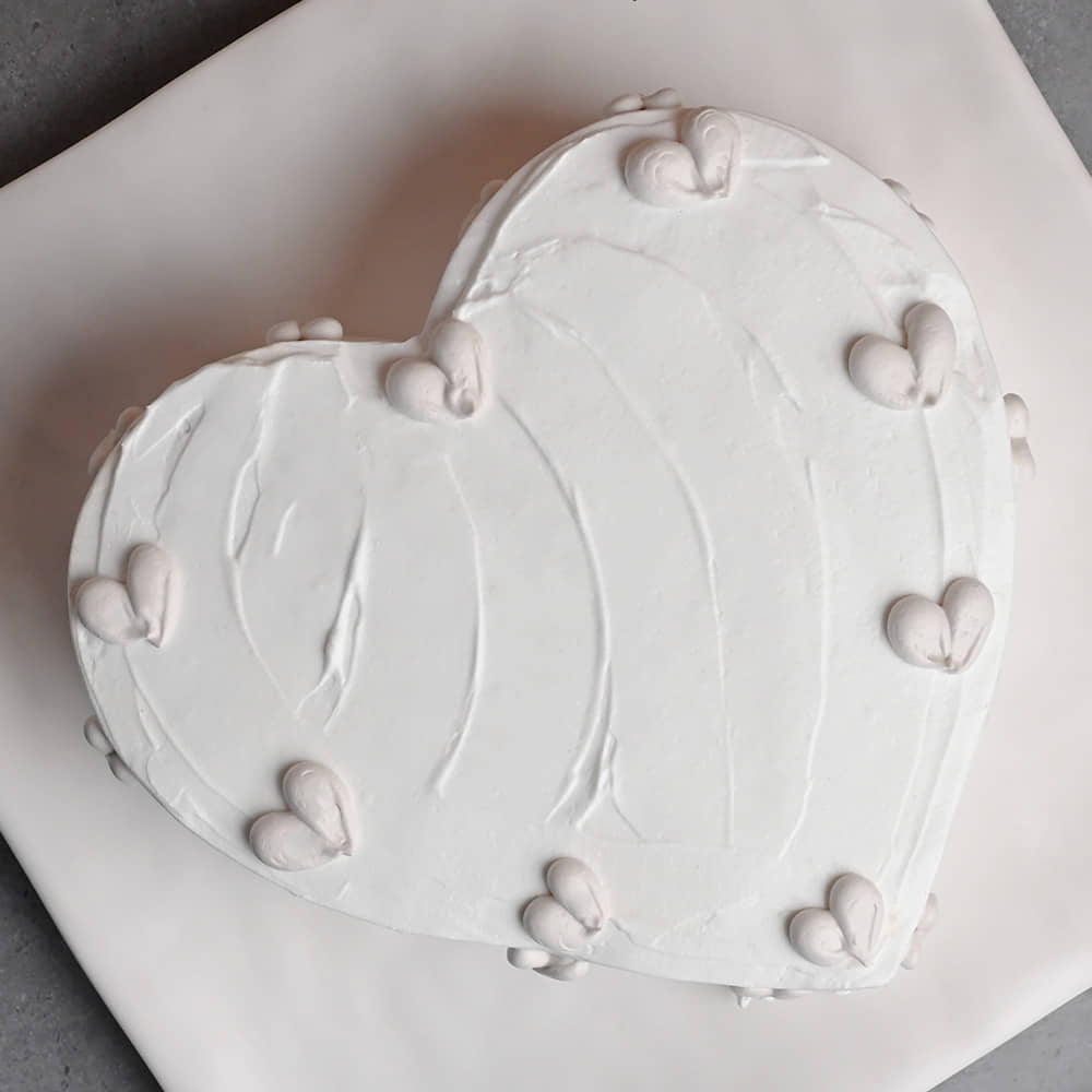 Heart Vanilla Cream Cake Heart Shaped Vanilla Adorable Cream Cake