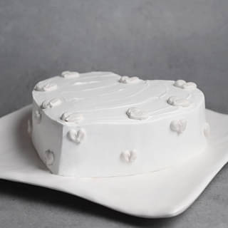 Heart Shaped Vanilla Adorable Cream Cake