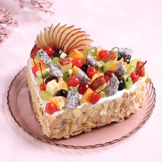 Fruity By Nature - Heart Shaped Mixed Fruit Cake