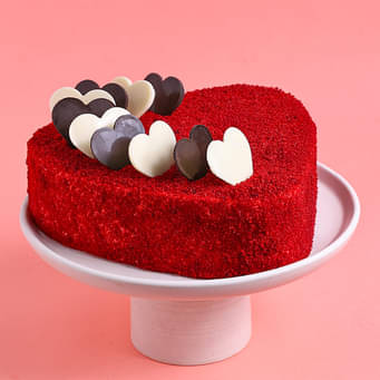 Red Velvet Heart Shape Cake