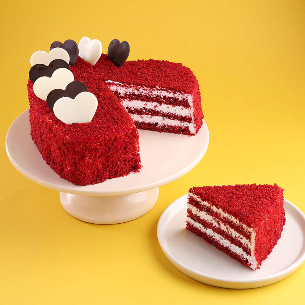 Heart Shaped Red Velvet Cake