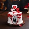 valentine's cake with Hearts