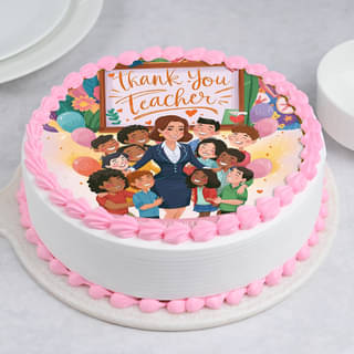 Order Heartfelt Teachers Day Cake Online