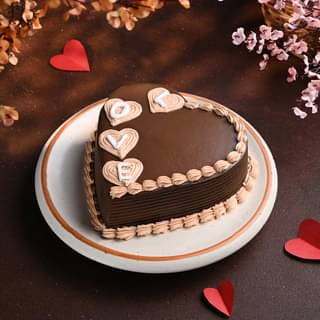 Heart Shape Choco Cake