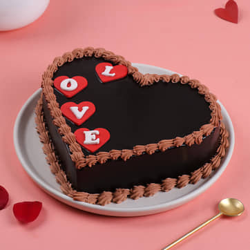 Love Choco Heart Cake Love Whisper Chocolate Cake