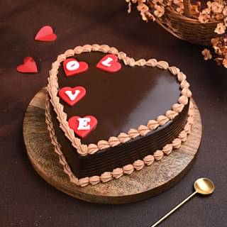 Heart Shape Choco Cake