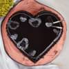 Top View of Heart Shape Choco Anniversary Cake
