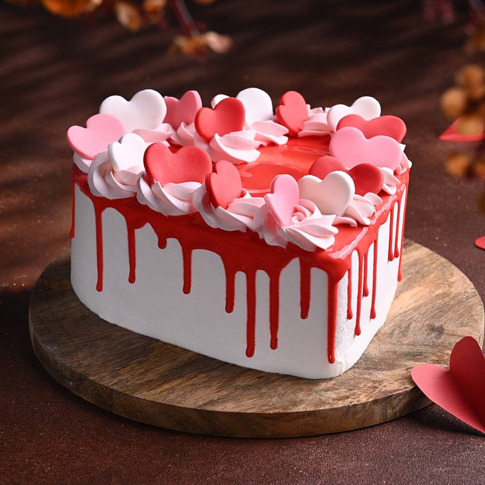 Side View of  Heart Shaped Cakes- Full of Love.