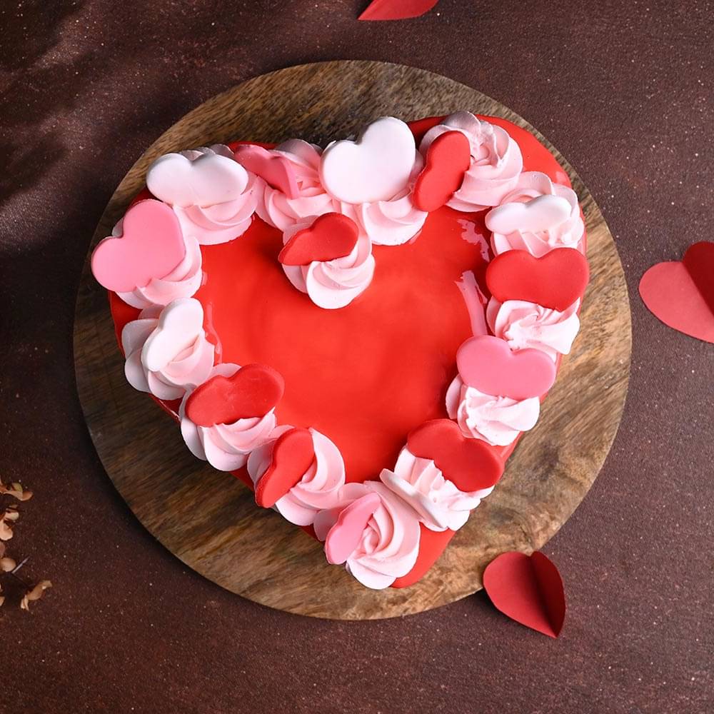 Top View of  Heart Shaped Cakes- Full of Love.