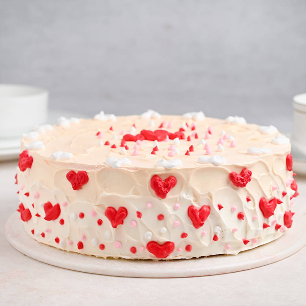 front view -Red Velvet Round Cake For Mother's Day