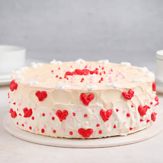 front view -Red Velvet Round Cake For Mother's Day