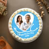 Side View of Doctors Day Theme Cake