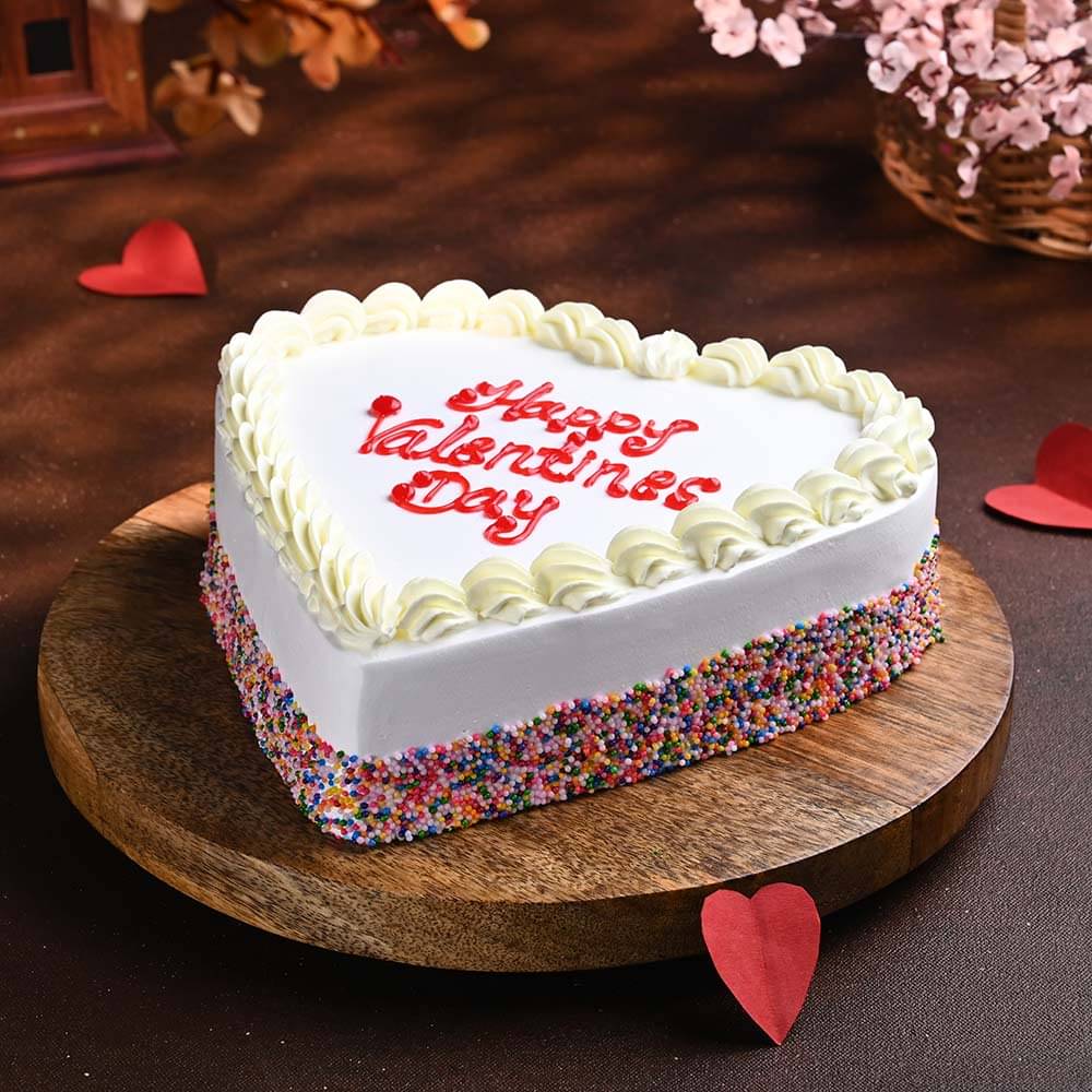 Sprinkled Valentine Chocolate Cake