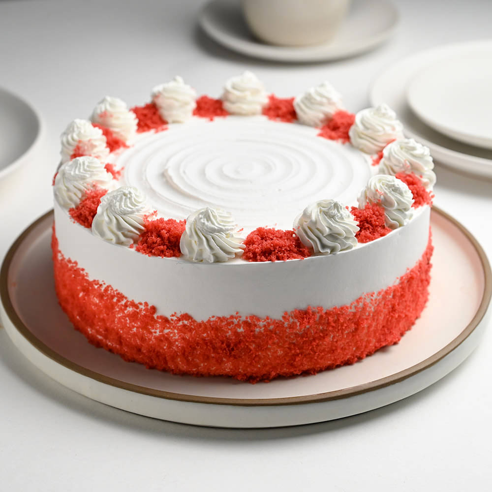 Red and White Lamp Wedding Cake