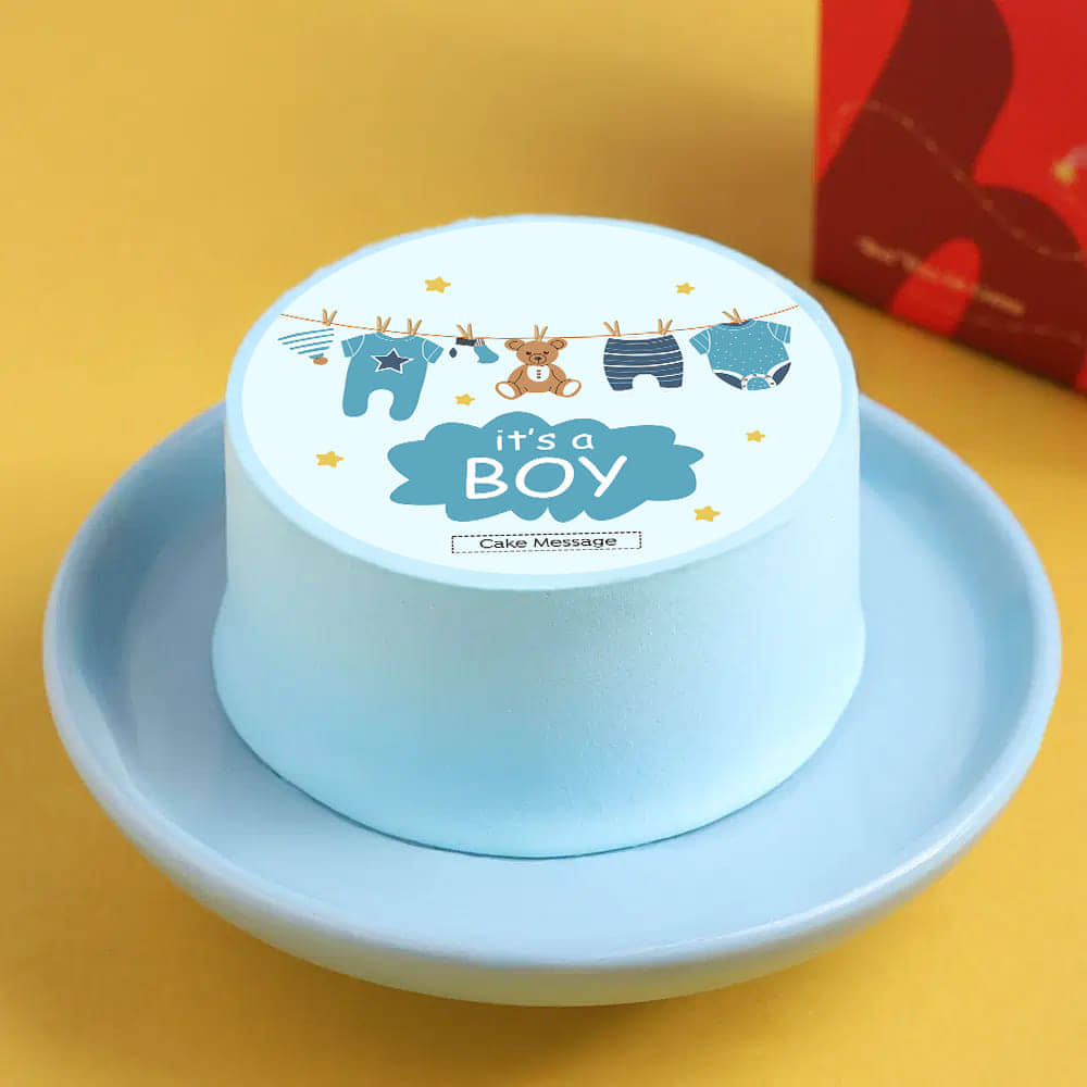 Hello Baby Boy Bento Cake