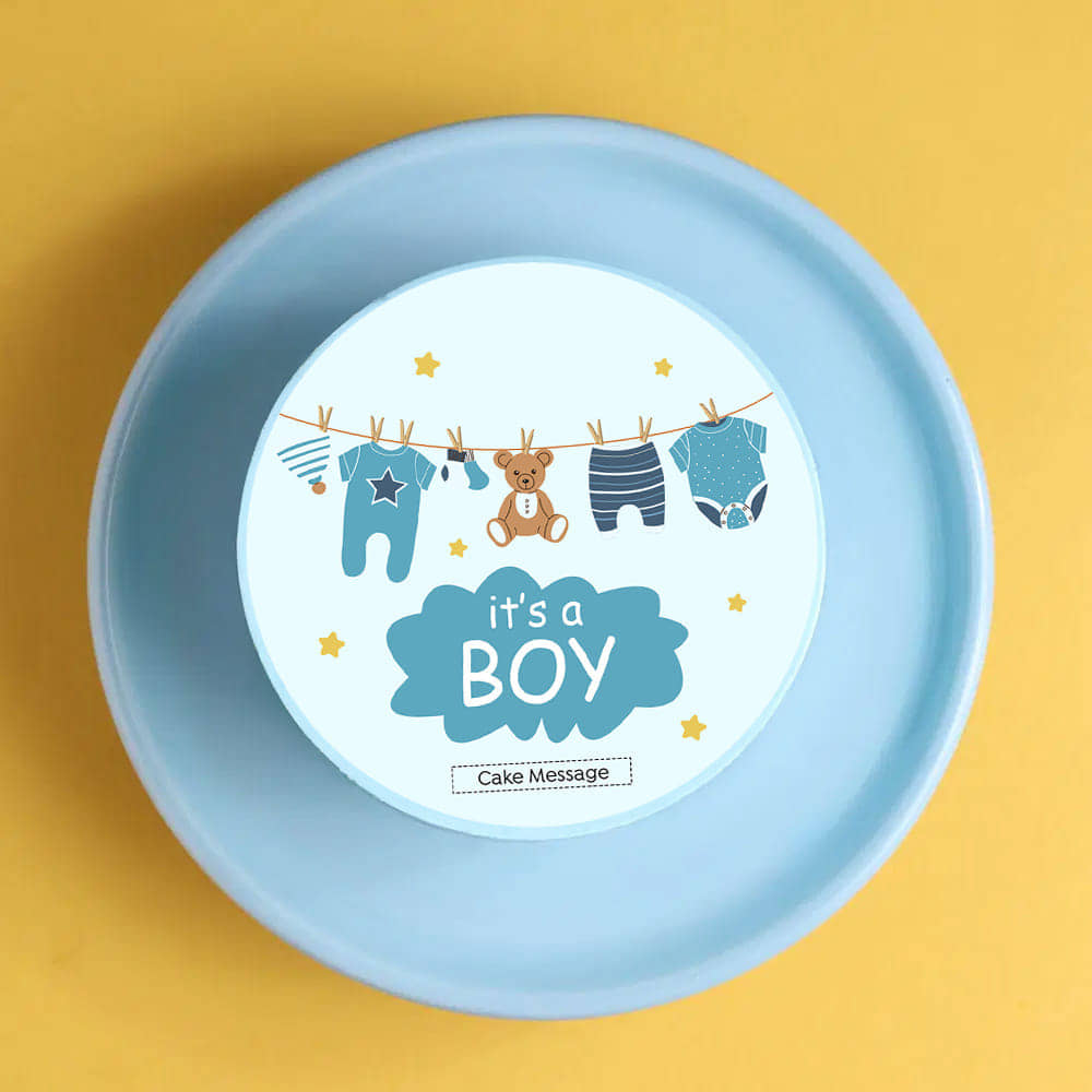 Hello Baby Boy Bento Cake