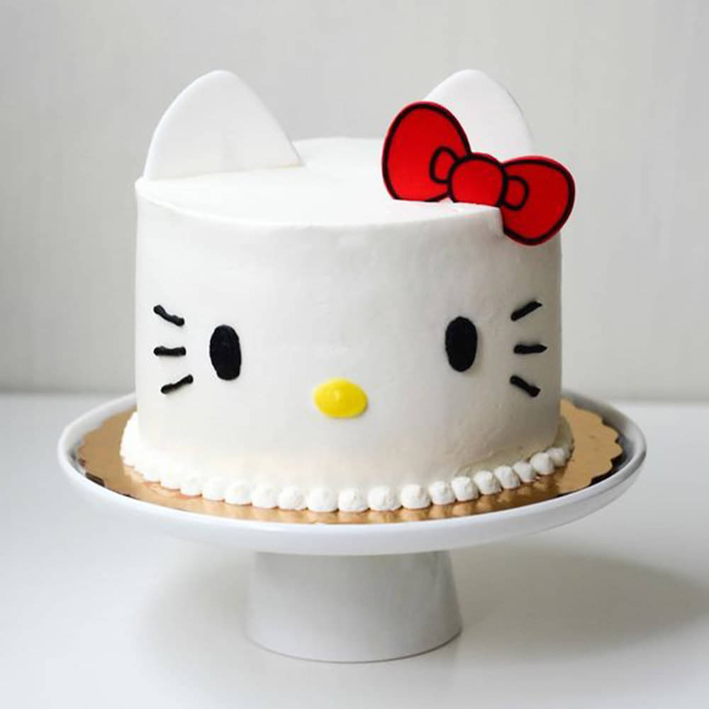 47 Buttercream Cake Ideas for Every Celebration : Hello Kitty Simple  Birthday Cake