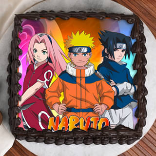 Top View of Heroic Naruto Cake