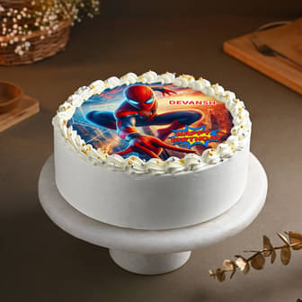 Heroic Spiderman Photo Cake