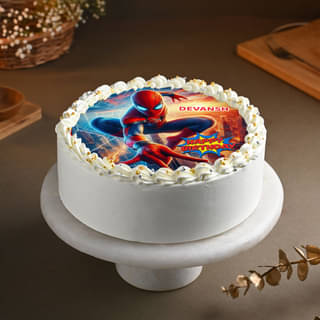 Heroic Spiderman Photo Cake Heroic Spiderman Photo Cake