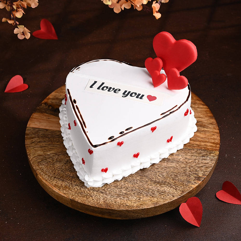 Secret Message Heart Shaped Chocolate Cake