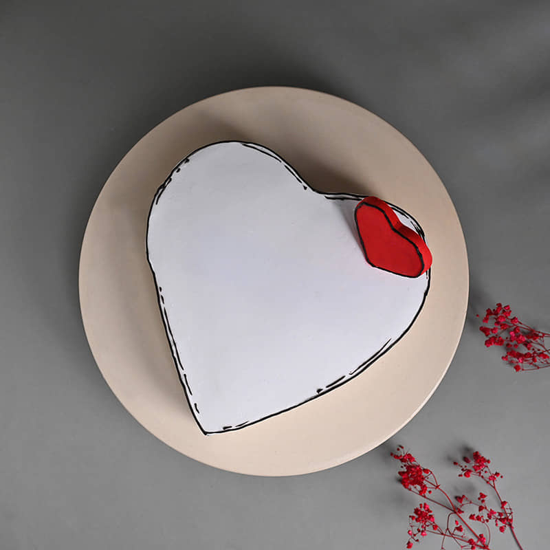 Hidden Message Heart Shaped Chocolate Cake