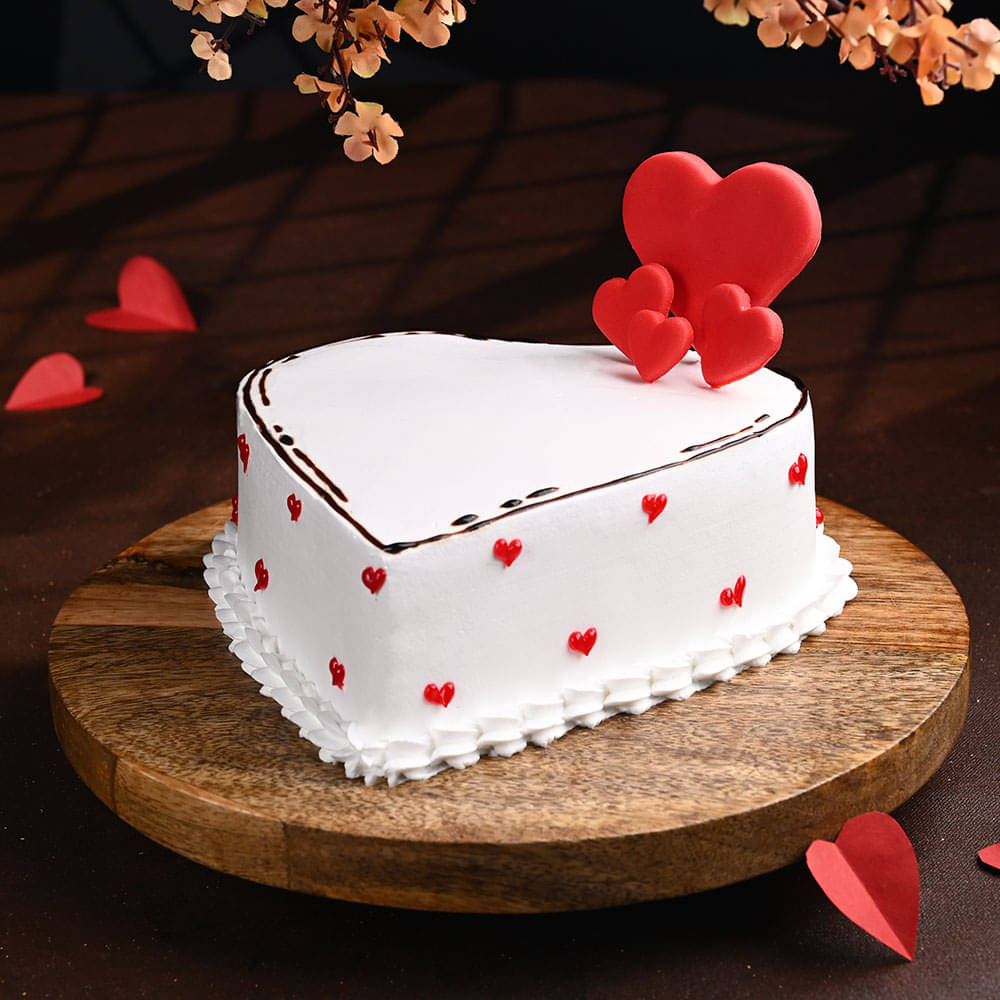 Secret Message Heart Shaped Chocolate Cake