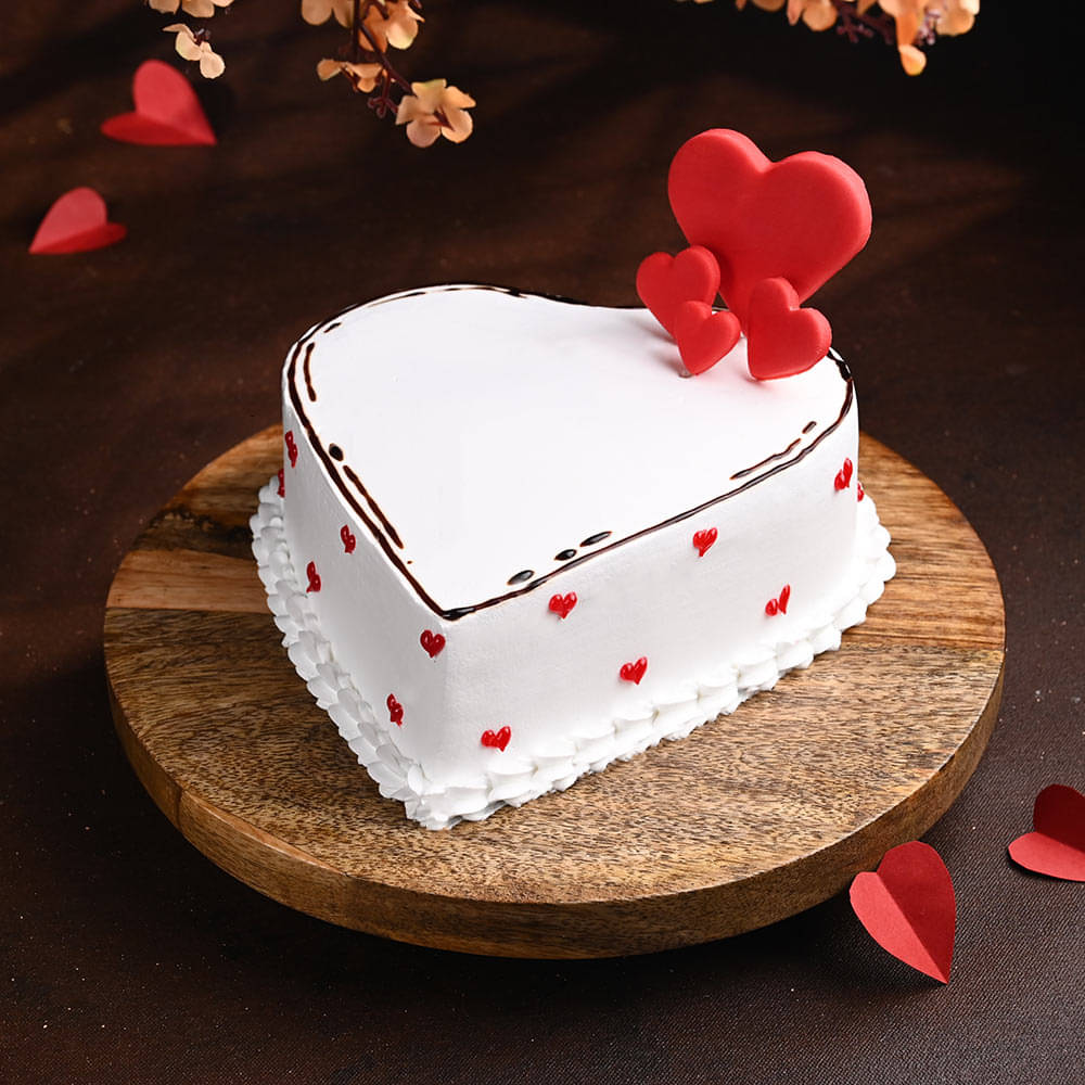 Secret Message Heart Shaped Chocolate Cake