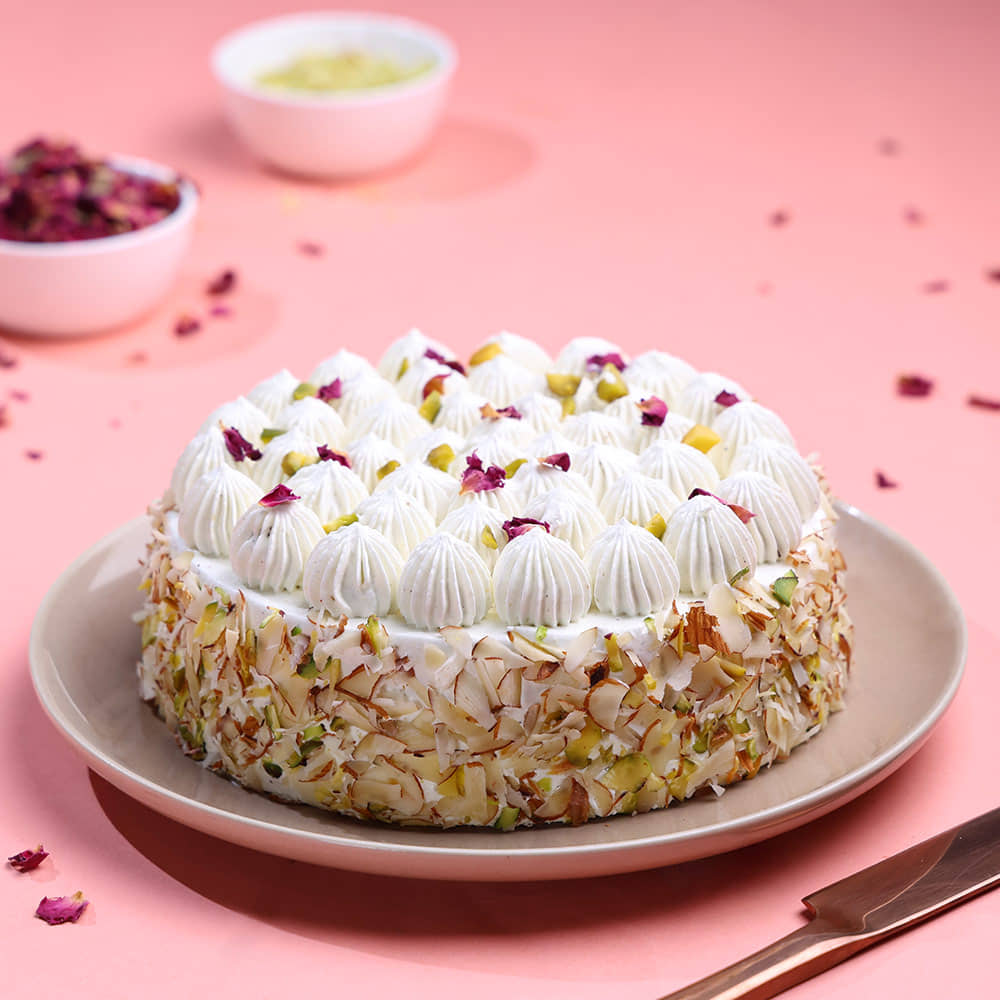Holi Delight Thandai Gulkand Cake