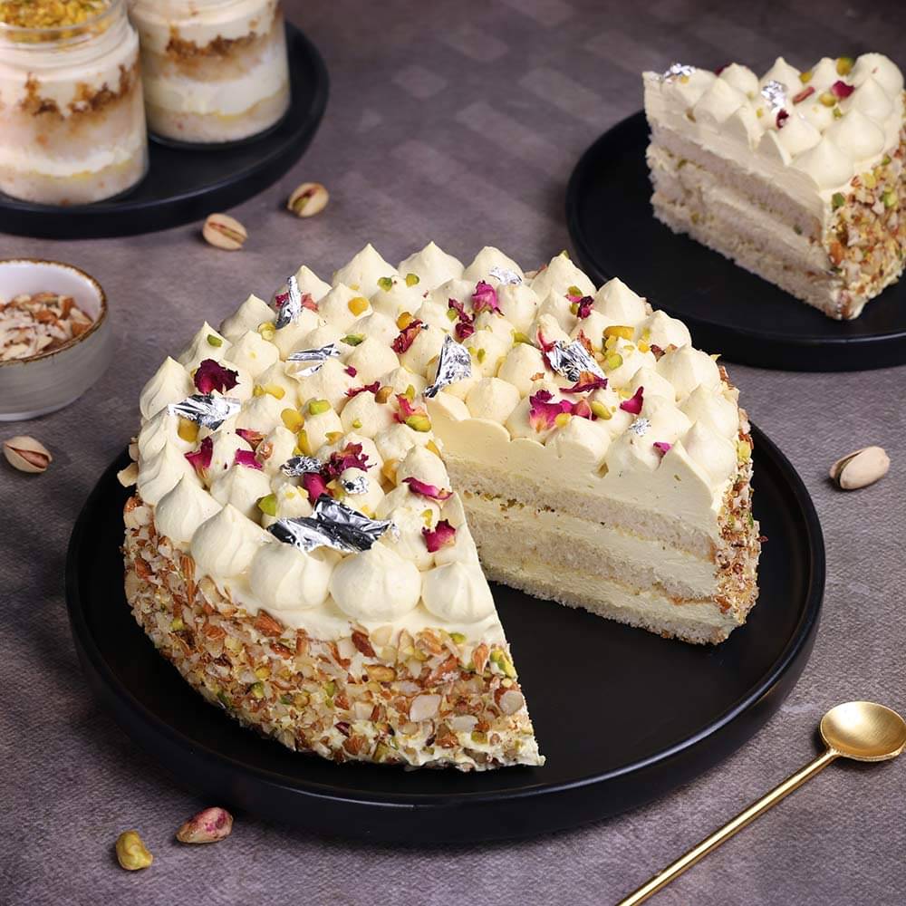 Holi Special Thandai Gulkand Cake