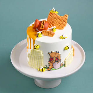 Side View of Honey Day Pooh Cake