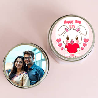 Top View of Hug Day Photo Red Velvet Jar Cakes