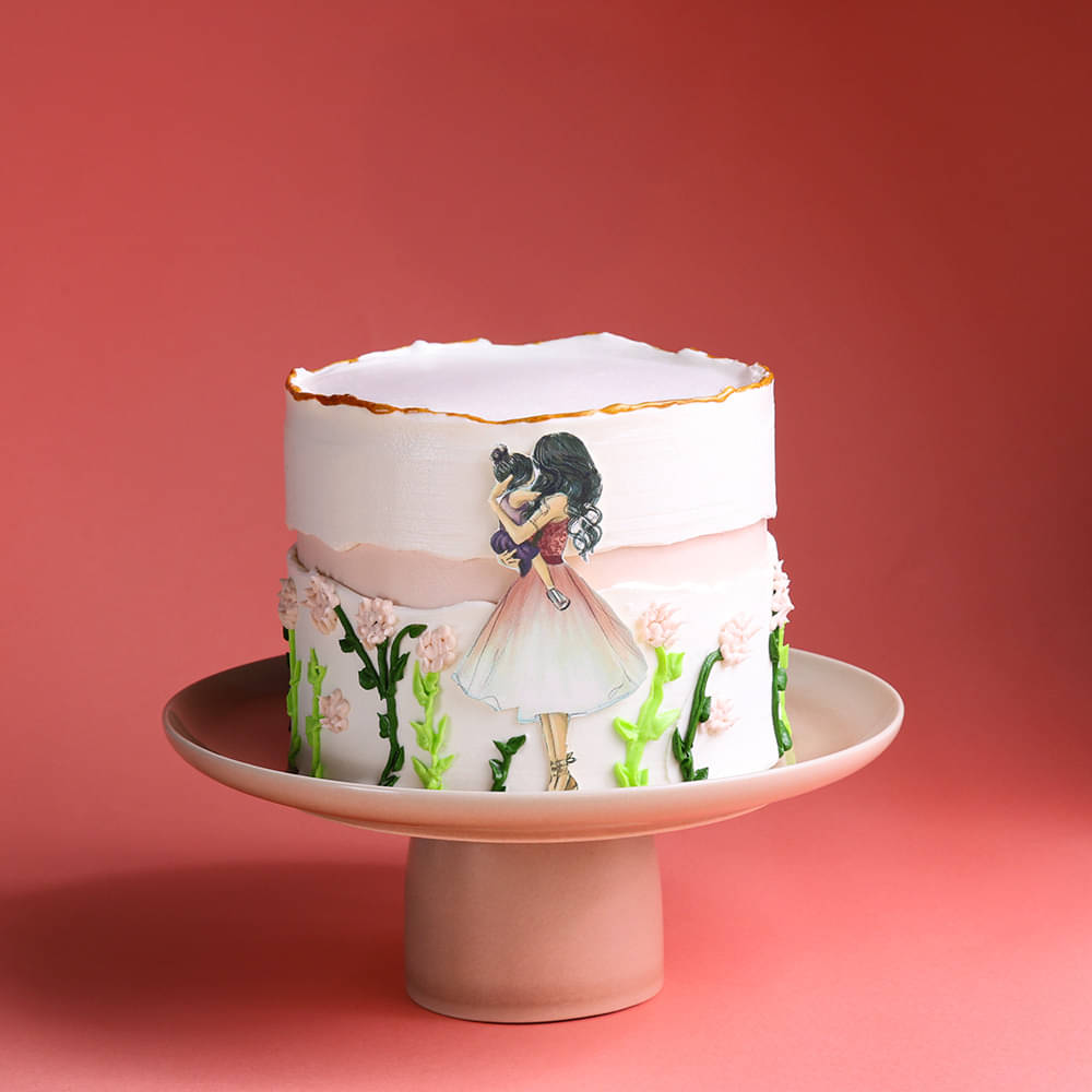Hug in a Slice Mothers Day Cake