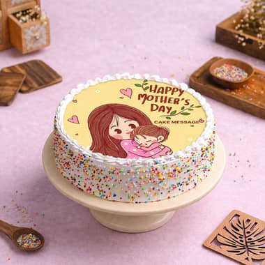 Vanilla Poster Cake for Mother's Day