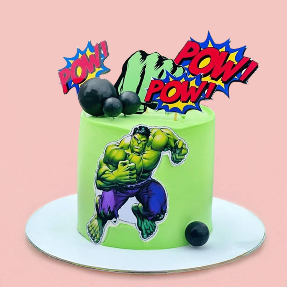 Hulk Power Punch Theme Cake Hulk Power Punch Theme Cake