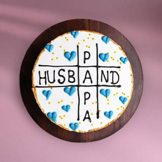 Top View of Father's Love Puzzle Cake