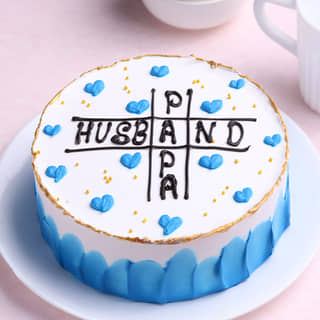 Husband N Papa Love Puzzle Cake
