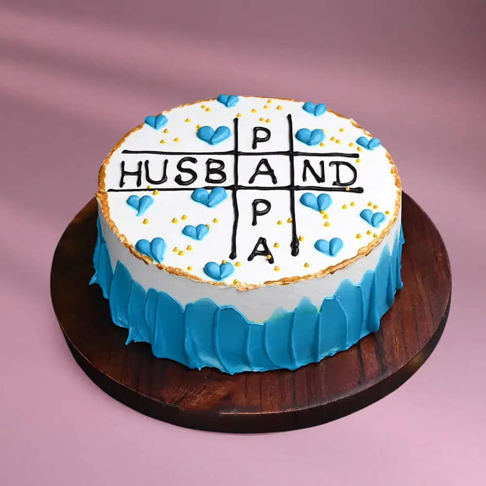 Husband N Papa Love Puzzle Cake