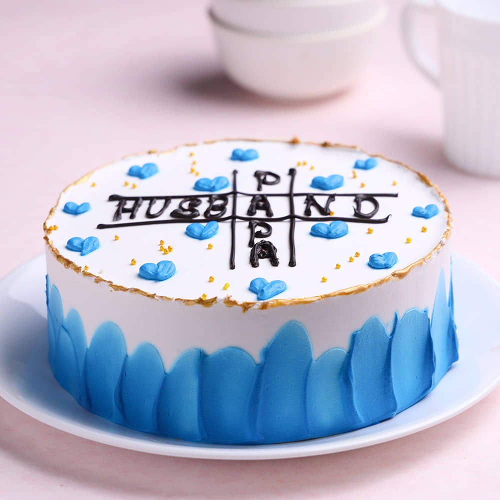 Husband N Papa Love Puzzle Cake