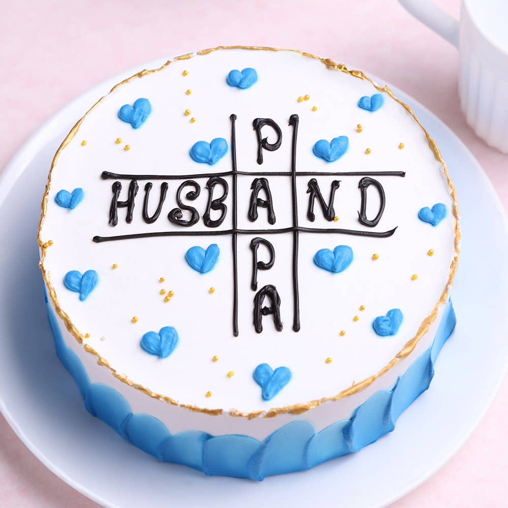 Husband N Papa Love Puzzle Cake