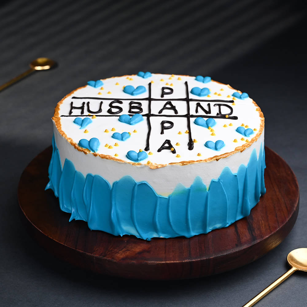 Husband N Papa Love Puzzle Cake
